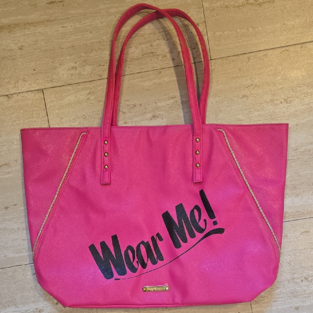 Juicy Couture "Wear Me" Pink Tote Bag - Picture 1 of 11